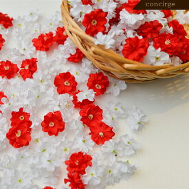 フラワーシャワー（レッド＆ホワイト） 演出グッズ 演出アイテム ブライダル 結婚式 洋 ウェディング ウエディング　赤色　白色　紅白　花