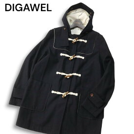 DIGAWEL ディガウェル 秋冬 ウール100%★ ダッフルコート Sz.1　メンズ ネイビー 日本製