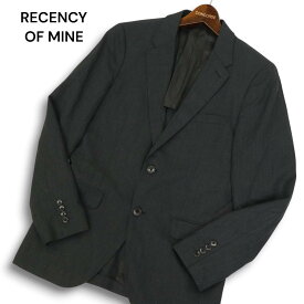 RECENCY OF MINE アバハウス 通年 SUPER FINE WOOL 背抜き★ アンコン テーラード ジャケット Sz.48 メンズ 灰