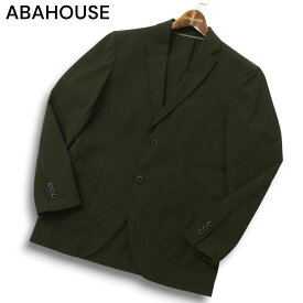 ABAHOUSE アバハウス 春夏 ポリ100％★ アンコン テーラード ジャケット Sz.44 メンズ