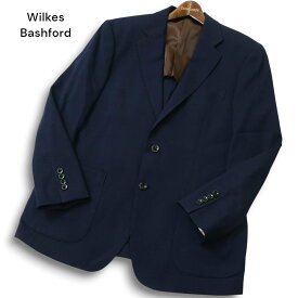 Wilkes Bashford タカキュー 春夏 イタリア製 Marzotto生地 ウール100％★ アンコン テーラード ジャケット Sz.M メンズ 紺