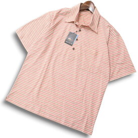 【新品 未使用】 EX-Club イーエクスクラブ レナウン 春夏★ マルチ ボーダー 半袖 ポロシャツ Sz.M メンズ 日本製