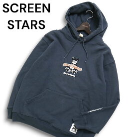 BE@RBRICK × BRIDGE SHIP HOUSE × JUNRed ジュンレッド 通年 ベアブリック刺繍 スウェット パーカー Sz.M メンズ ネイビー