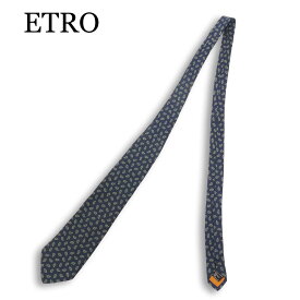 イタリア製★ ETRO エトロ 通年 ペイズリー柄★ シルク ネクタイ Sz.F メンズ ネイビー