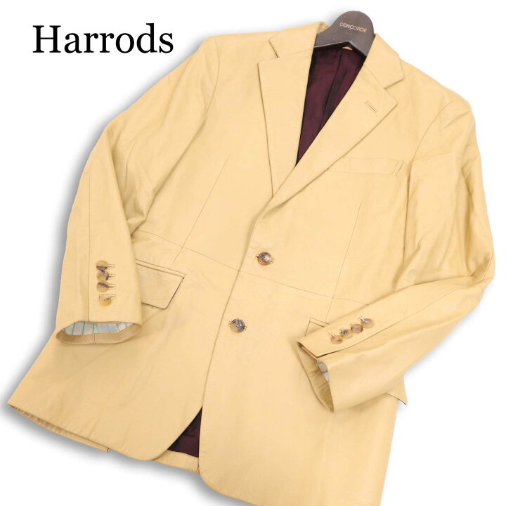 楽天市場】Harrods ハロッズ 羊革☆ ラム レザー テーラード 