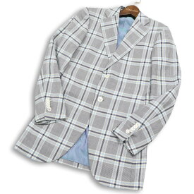 Sartoria LUXOR SU MISURA 通年 総裏 イタリア製生地★ チェック柄 テーラード ジャケット ブレザー Sz.S位 メンズ