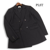 PLST プラステ ダブルブレストジャケット テーラード ブラック S 楽天 