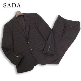ORDER SUIT SADA オーダースーツ サダ 通年 総裏★ ストライプ セットアップ ビジネス スーツ Sz.S~M位 メンズ グレー