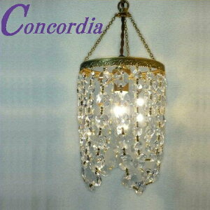 ミニシャンデリア PC641/CLR クリスタル アンティーク おしゃれ 高級 本物 かわいい 豪華 プチシャンデリア 真鍮 レトロ トラディショナル 直径14cm ダイアナタイプ