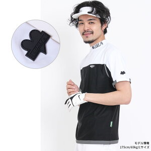 LUXE/R GOLF ゴルフウェア メンズ スムース デザイン モックネック カットソー 半袖トップス ブランド ラグジュ ストレッチ 速乾 軽量 20代 30代 40代 50代 春 夏 機能性 伸縮性 UVカット おしゃれ