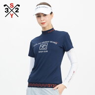 【送料無料】レディース ゴルフウェア 半袖 モックネック トップス カットソー SY-32 ドライタッチ UV加…
