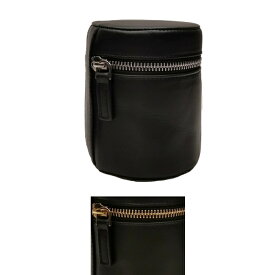 Opus ( オーパス ) イタリア製 ネクタイケース カーフレザーブラック 直径9cm 高さ11cm 仔牛革 出張 ・ 旅行 におすすめ コンパクトNCZ-150 NCZ-160