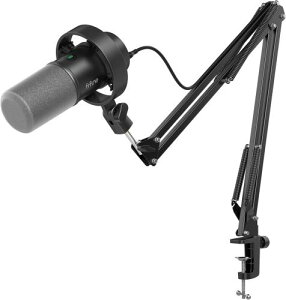�y���������zFIFINE �_�C�i�~�b�N�}�C�N USB/XLR�}�C�N �}�C�N�Z�b�g �P��w���� PC�}�C�N ���ʒ��� �~���[�g�{�^�� �������j�^�����O