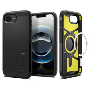 �y���������zSpigen iPhone 16e �P�[�X MagSafe�A�N�Z�T���[�Ή� �}�O�l�b�g���� �X�^���h ��� �}�b�g �ϏՌ� �ČRMIL�K�i �^�t?�A�[�}