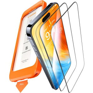 �y���������zTORRAS iPhone 16 Pro �p �K���X�t�B���� �ČRNo.1�K�i �S�ʕی� 10�{�����ɍ׉� 9H���� �������o/�z�� �w��h�~ ���炳��