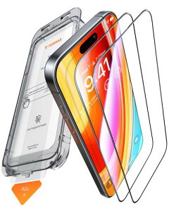 �y���������ziPhone 16 / 15 �p �K���X�t�B���� TORRAS �h�w�� �T���T�� �S�ʕی� �����ɍ׉� 9H�z�� 2�� �K�C�h�g �C�A���X �A�C�t�H��