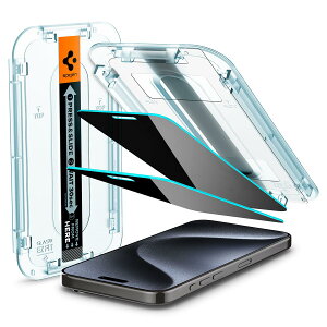 �y���������zSpigen EZ Fit �`�����h�~ �K���X�t�B���� iPhone15 Pro �p �\��t���L�b�g�t�� iPhone15Pro �Ή� �ی� �t�B���� �̂�����