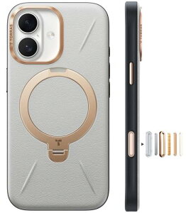 �y���������zTORRAS iPhone 17 �p �P�[�X�V���o���U�[?�X�L���^�b�`Ostand Q3 ���U�[�g�[�� MagSafe�Ή� �����O �X�^���h 360°��_��]