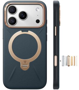 �y���������zTORRAS iPhone 17 Pro �p �P�[�X�V���o���U�[?�X�L���^�b�`Ostand Q3 ���U�[�g�[�� MagSafe�Ή� �����O �X�^���h 360°��_
