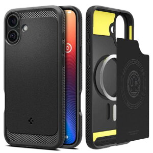 �y���������zSpigen iPhone 16 Plus �P�[�X MagSafe�Ή� �ϏՌ�TPU �\�t�g �}�b�g �ČRMIL�K�i ���M�b�h?�A�[�}�[?�}�O�t�B�b�g ACS0808