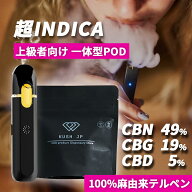 【使い捨て 一体型POD】高濃度 CBN CBG CBD リキッド 1.0ml 超INDICA【上級者向け】 CRDP リキッド べイ…