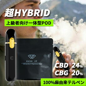 【使い捨て 一体型POD】高濃度 CBD CBG リキッド 1.0ml 超HYBRID【上級者向け】 HHBD CRDB H4CBH CRDP 配合 リキッド べイプ vape 【ハイブリッド】カンナビス テルペン オイル 超低温加熱 電子タバコ ペン ヴェポライザー cbgリキッド KUSH JP ヘンプ 一体型 使い捨て