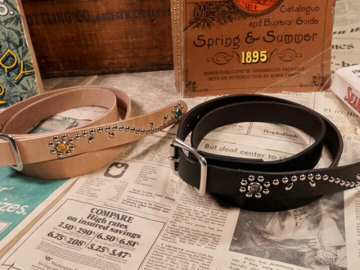 楽天市場】COLIMBO : JEWEL STUDDED LEATHER BELT “ FLOWER PATTERN 