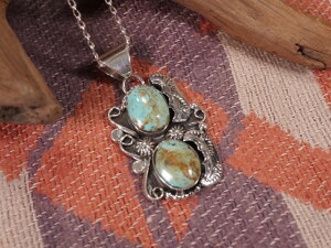 INDIAN JEWELRY : NAVAJO TURQUOISE PENDANT TOP / CfBA WG[ ioz ^[RCYy_ggbv