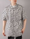 【Fashion THE SALE 80%↓ ★6/28(土)10:00スタート!!7/12(土)09:59まで】alexander wang アレキサンダーワン 6WC1201046 PRINTED LOGO SILK HAWAIIAN SHIRT / プリンテッド ロゴ シルク ハワイアン シャツ(ホワイト) 国内正規取扱店