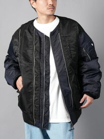 【限定】 FFACETASM × AVIREX × DOGS MA-1 JACKET / ボンバージャケット (ブラック) 24春夏 / 国内正規取り扱い