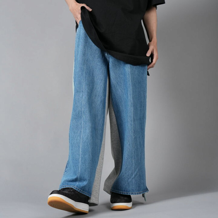 楽天市場】FACETASM / ファセッタズム / JERSEY MERGING DENIM PANTS 