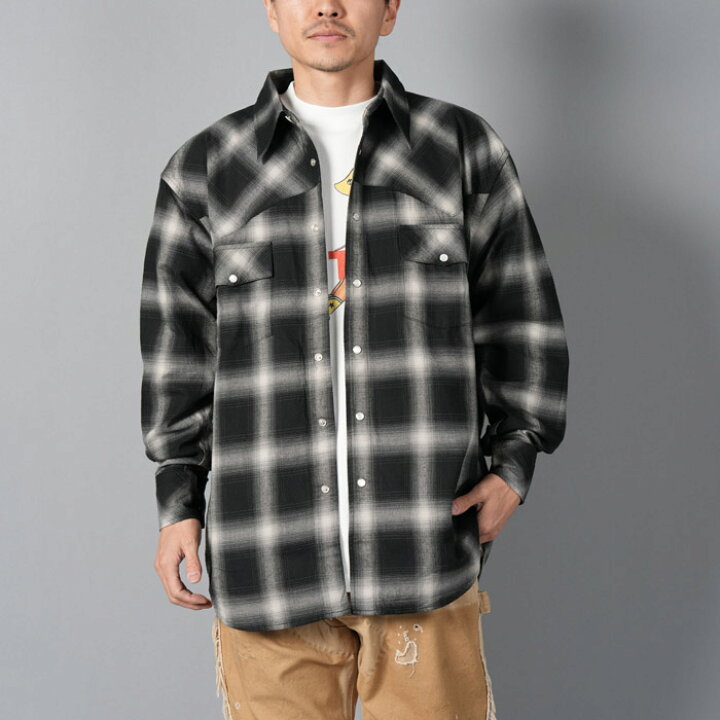 楽天市場】LASTMAN / ラストマン / OMBRE PLAID WESTERN SHIRTS (L/S 
