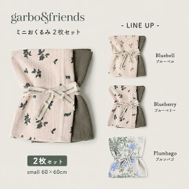 ガルボアンドフレンズスワドル おくるみ 2枚セット 送料無料 ミニブランケット 60×60cm 冷房対策 春 夏 秋 冬退院 人気 ガルボ アンド 北欧 ガーゼ 赤ちゃん ベビー 新生児 無地 綿100% モスリン garbo&friends