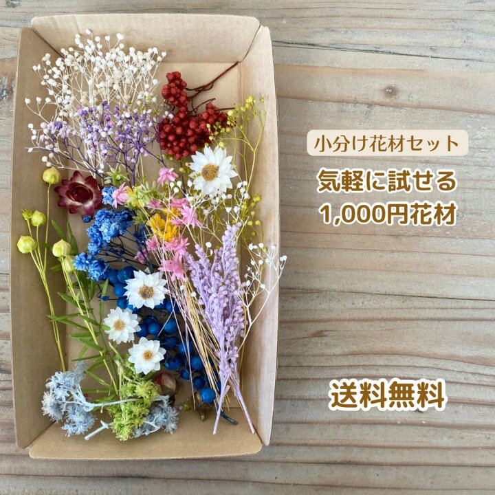楽天市場】ドライフラワー 花材 小さめ レジン リース 小分け花材  
