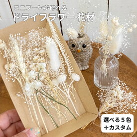 花材 ドライフラワー ミニブーケ 花束 インテリア ブーケ ミックス 枝 かすみ草 小さめ キット 小分け プリザーブドフラワー