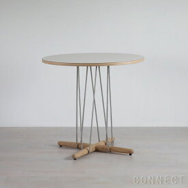 【DINING SET キャンペーン対象・pt10倍】CARL HANSEN & SON （カール・ハンセン＆サン） E020 / EMBRACE TABLE オーク材・ホワイトオイル仕上げ・ホワイトラミネート・ステンレス脚 φ79.5cm / テーブル