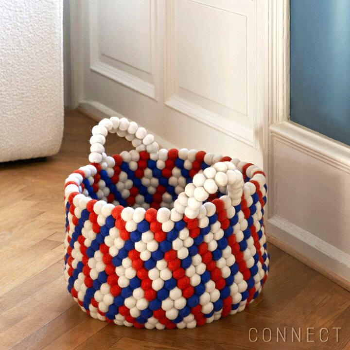 楽天市場】HAY（ヘイ） / BEAD BASKET WITH HANDLE（バスケット 
