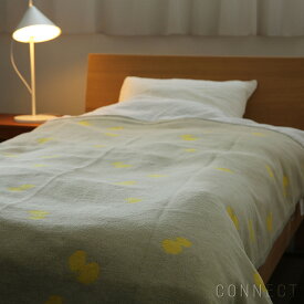 KLIPPAN（クリッパン）×mina perhonen（ミナペルホネン） コットンブランケット CHOUCHO シングルサイズシュニールコットンブランケット　オーガニックコットン100％