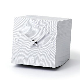【商品到着後レビューを書いてクーポンプレゼント】置き時計 / Lemnos（レムノス） / cube ( キューブ ) ホワイト時計 置時計 インテリア