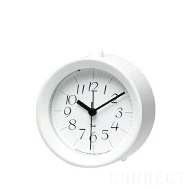 【商品到着後レビューを書いてクーポンプレゼント】置き時計 目覚まし時計 / Lemnos（レムノス） / RIKI ALARM CLOCK(リキアラームクロック) 細字 ホワイト 渡辺カデザイン 時計 インテリア 置時計 アラームクロック