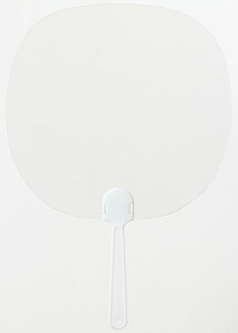 透明うちわ 白柄 工作 クラフト 図工 工作 クラフト ホビー