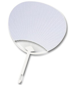 ポリ平柄うちわ 白貼り SP 日用品 雑貨