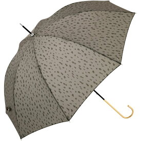 ビコーズ レオパード グレー B-154374 傘 レディース 長傘 雨傘 日傘 遮光 晴雨兼用 防水 はっ水加工