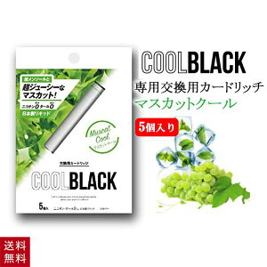 【楽天スーパーセール】COOLBLACK クールブラック マスカットクール 交換カートリッジ 5本入り シルバー 電子タバコ 強メンソール たばこカプセル対応 日本製