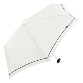 【在庫処分】because コンパクトポーチ ワンポイントハート ミニ 折りたたみ傘 雨傘 UVカット レディース 通勤 通学 ビコーズ ホワイト