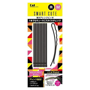 貝印 SC 強力アレンジピン Mサイズ 黒 ヘアピン HC3324 ヘアアレンジ まとめ髪 ヘアセット ヘアアクセサリー 4901601282177