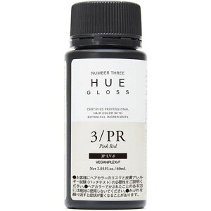 no3 �i���o�[�X���[ HUE GLOSS �q���E�O���X 3/PR �s���N���b�h 60ml ��򕔊O�i ��1�� �w�A�J���[ �J���[�� ���e���ꔄ �T�����ꔄ�i