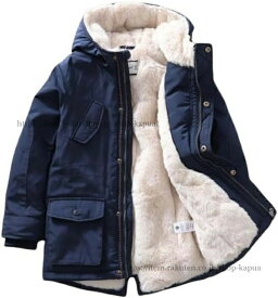 モッズコート 防寒ロングコート 【裏ボア中綿】 フード付きアウター ミドル丈 メンズ レディース キッズ 秋冬用 大きいサイズ対応