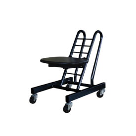 キャスターチェア ムーブスマート [PMS-20TD] 天然木座面タイプ ダークブラウン/ブラック 6段階調節 椅子 日本製 ルネセイコウ メーカー直送