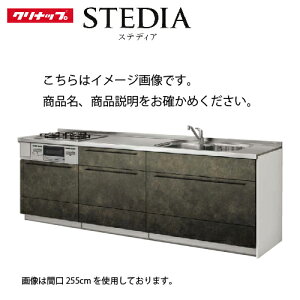 【5000円OFFクーポン配布中 10/31まで】システムキッチン ステディア当店オリジナルプラン 下台プラン クリナップ 間口255cm W2550mm Class3 スライド収納 SAシンク 奥行65cm I型 メーカー直送